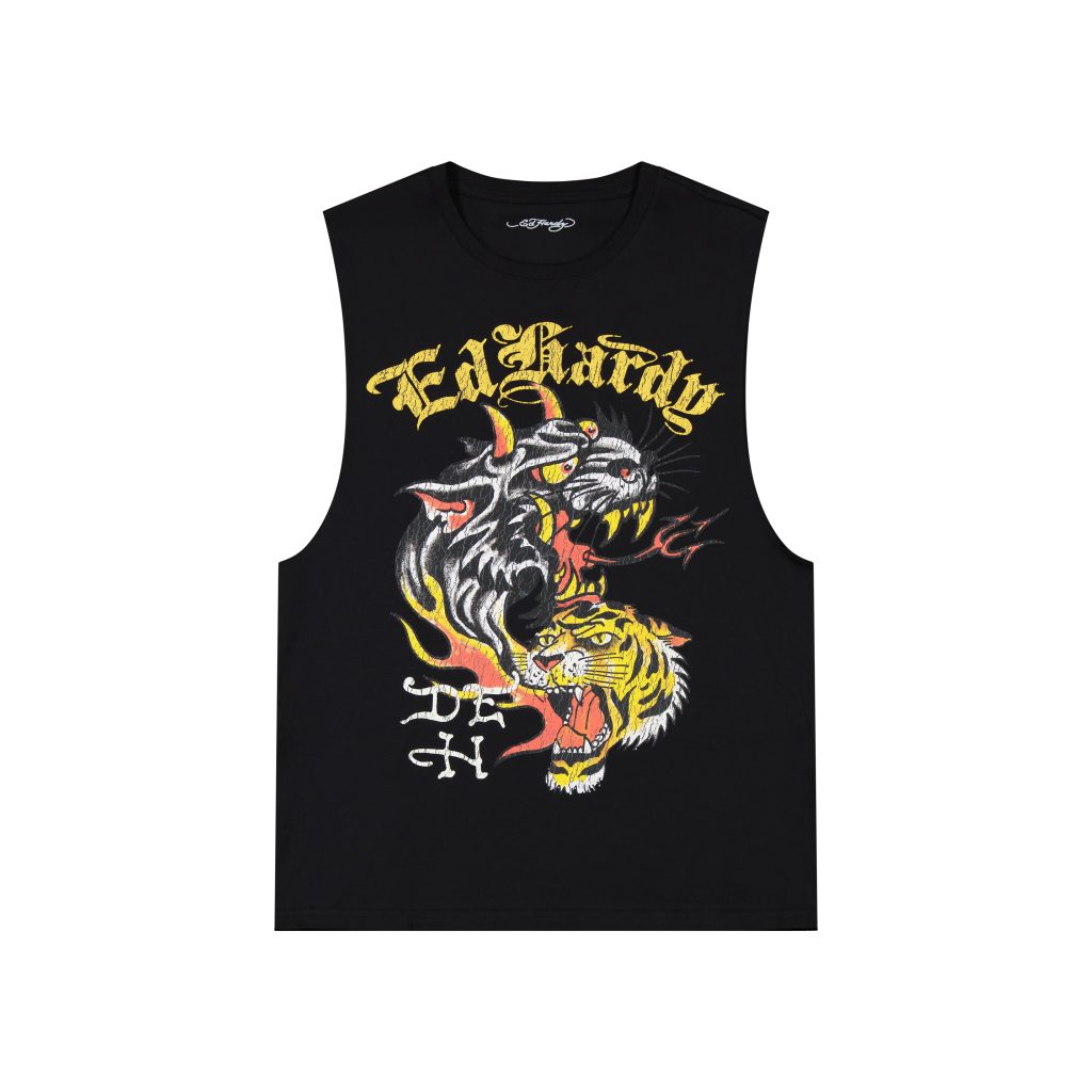 Tiger Panther Mens Cut Off Tee