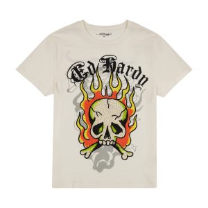 Flame Skull Tee - Ivory