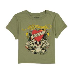 Olive LKS Baby Tee